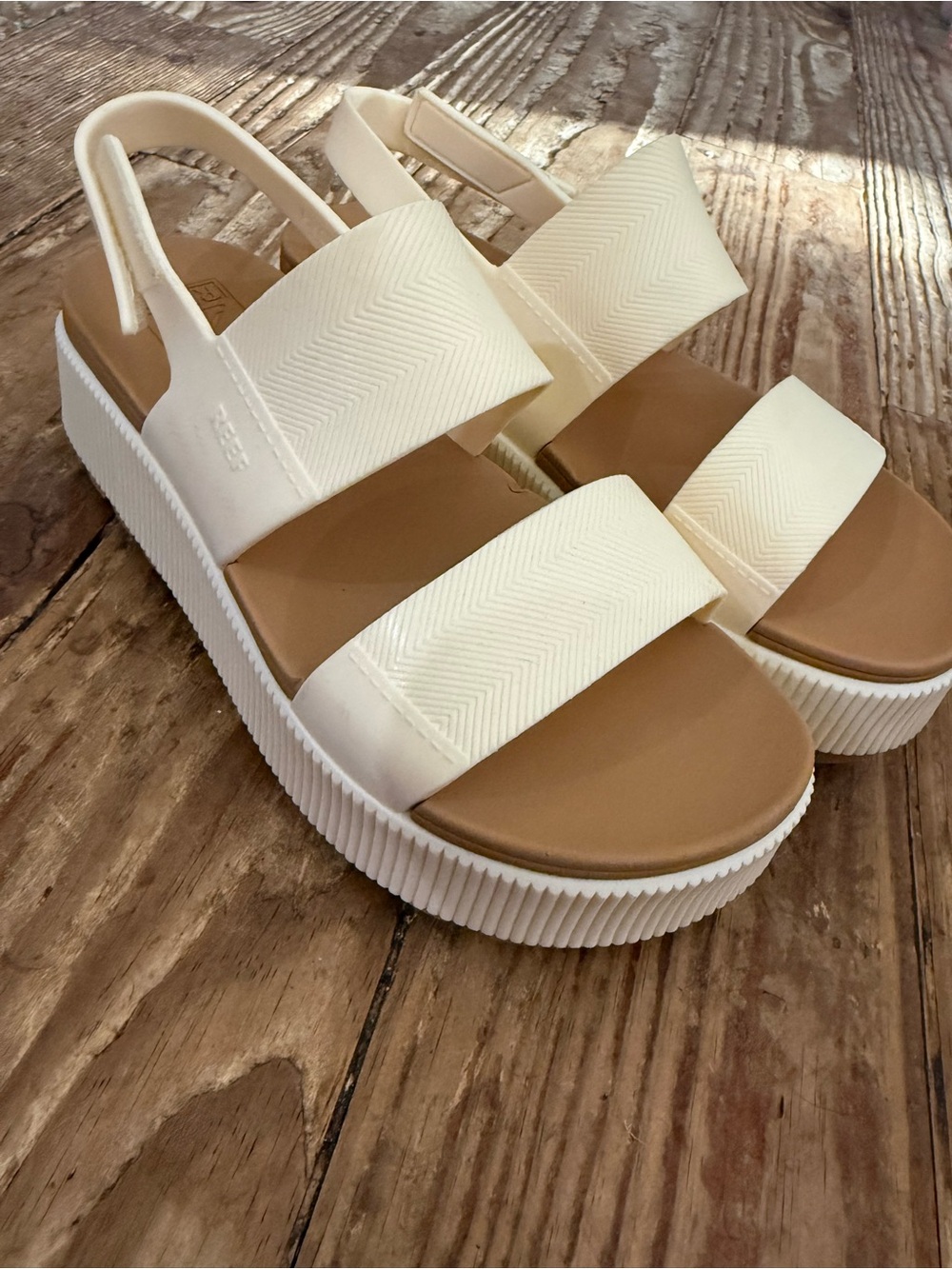 Reef Women's Platform Slingback Sandals in Cream